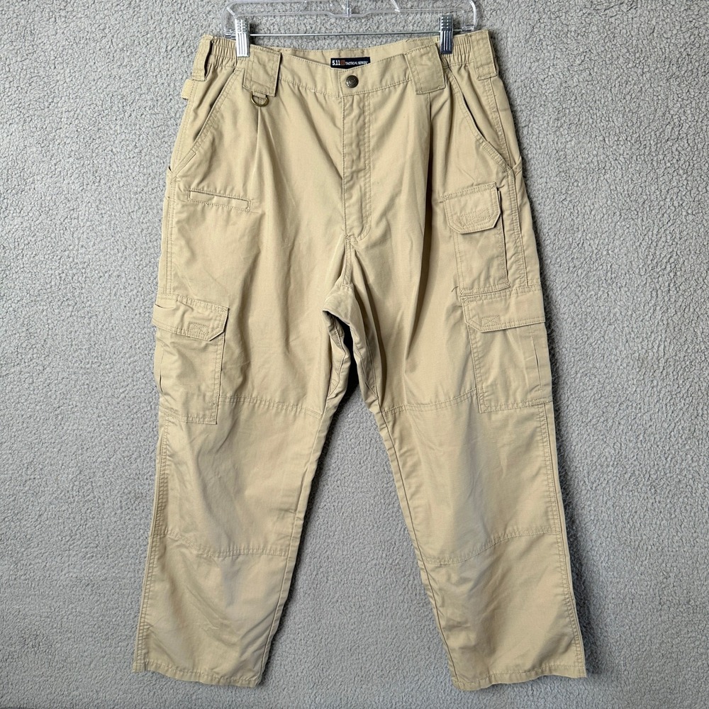 5.11 Tactical Cargo‎ Pants Mens Size 36x30 Khaki Ripstop Utility Work Hiking